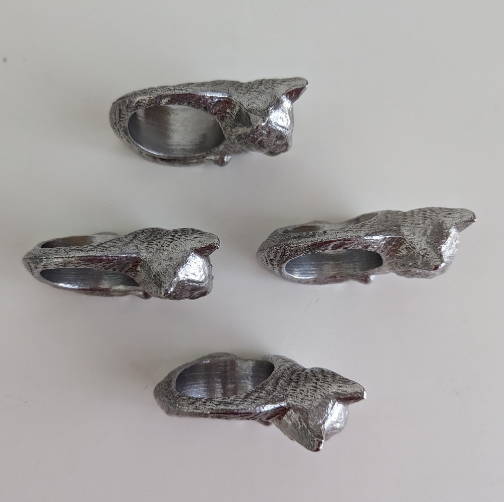 ARTHUR COURT Set of 10 Vtg Sleepy Kitten Cat Napkin Rings Kitty Cats Lover - Picture 13 of 15